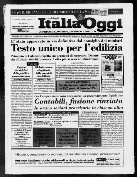 Italia oggi : quotidiano di economia finanza e politica